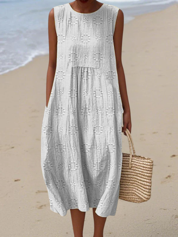 ROSE™|EMBROIDERED MIDI DRESS