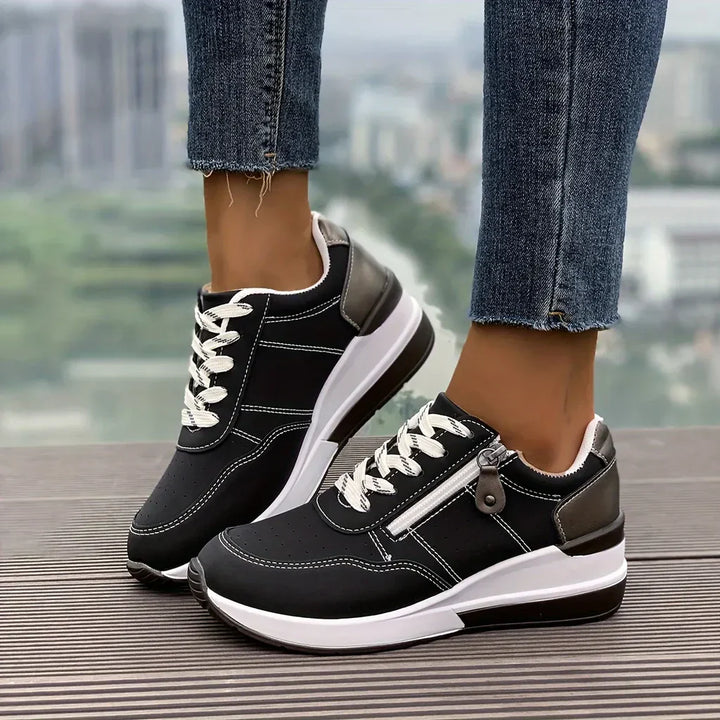 BELLA™|THICK SOLE SIDE ZIPPER SNEAKERS
