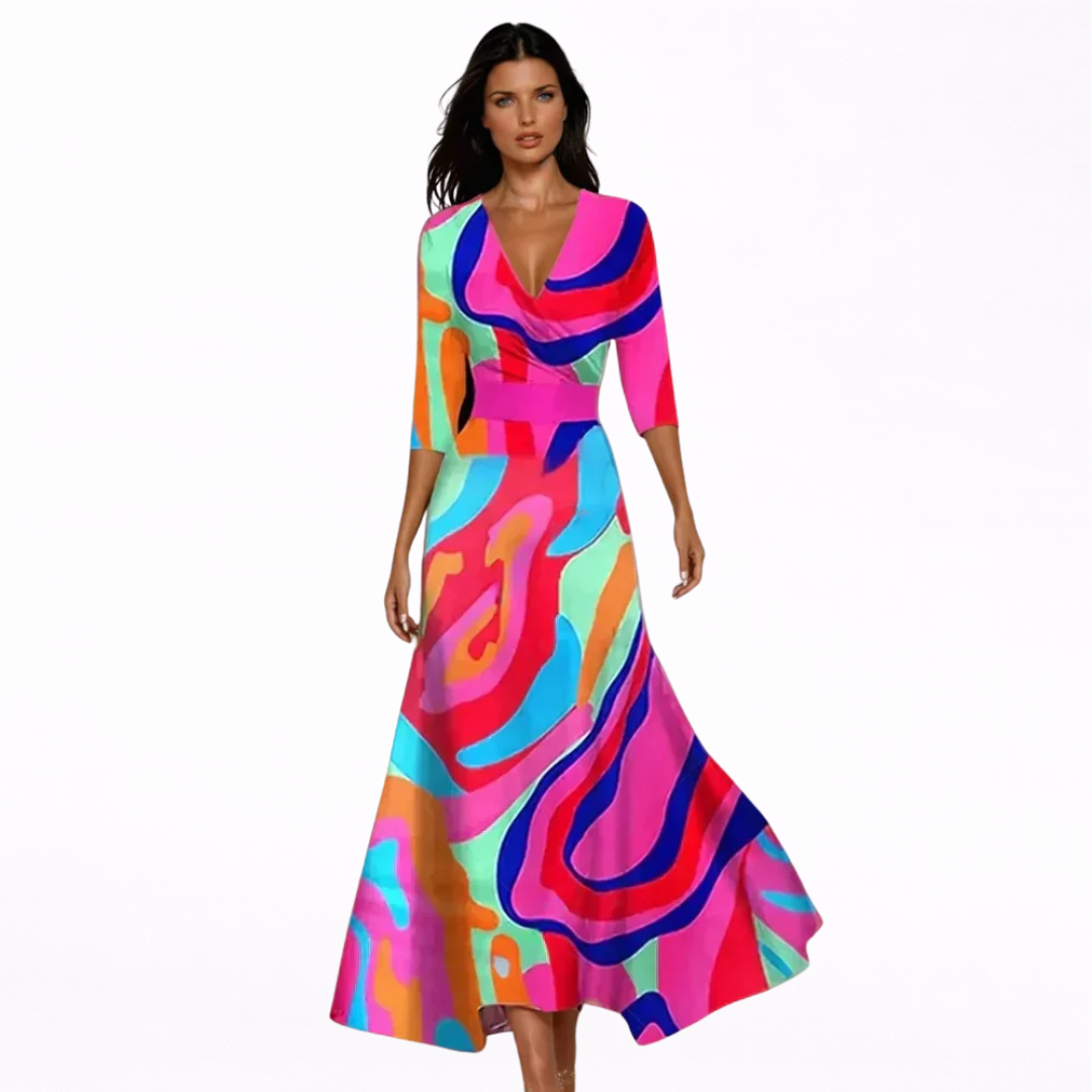EMILIA™ | ELEGANT FLORAL MAXI DRESS