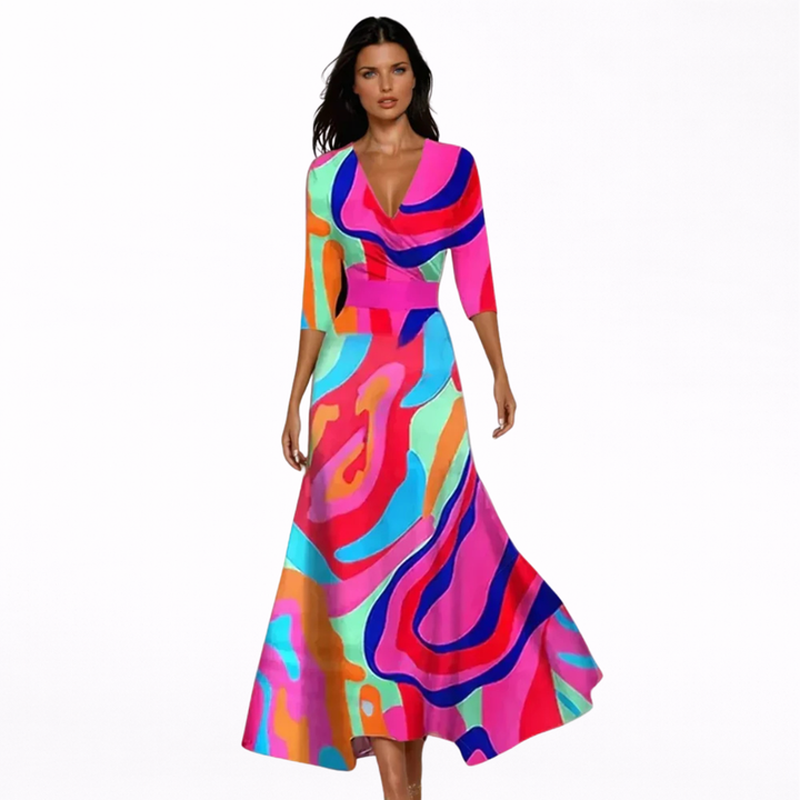 EMILIA™ | ELEGANT FLORAL MAXI DRESS