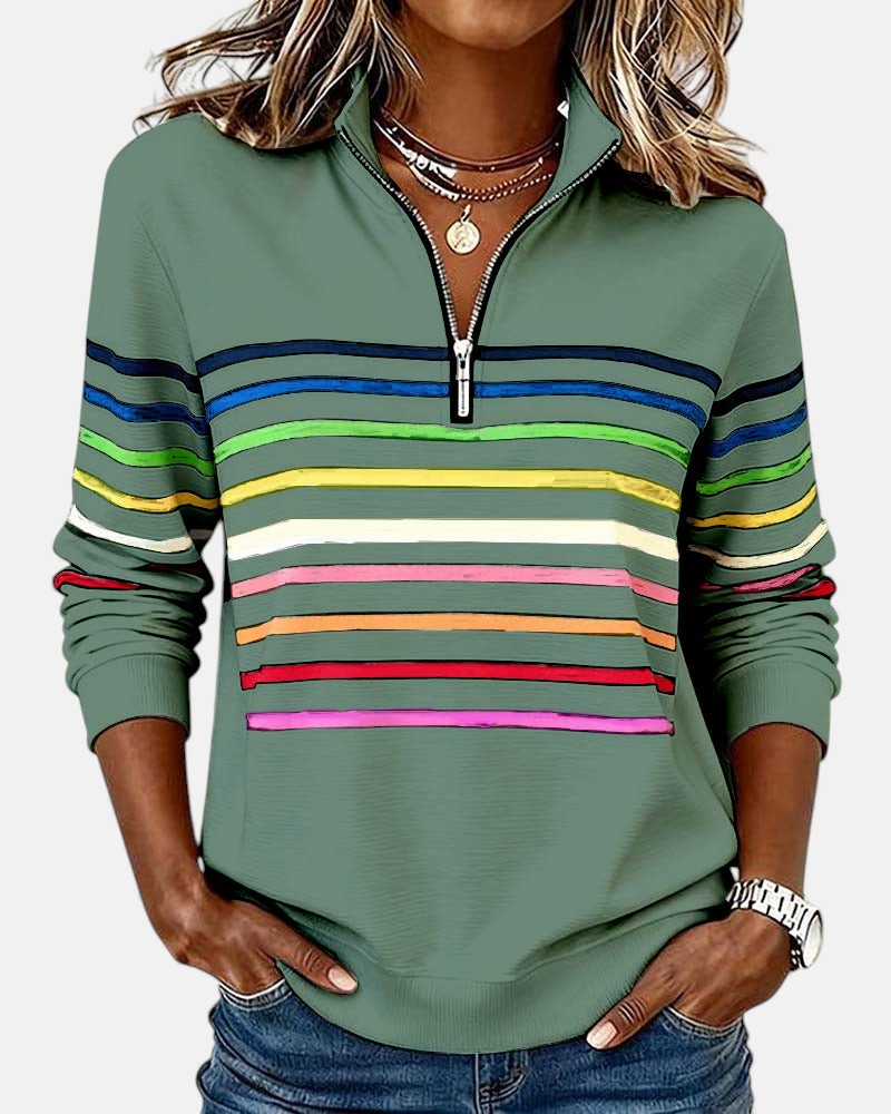 LUNARA™|COLOR ZIP SWEATSHIRT