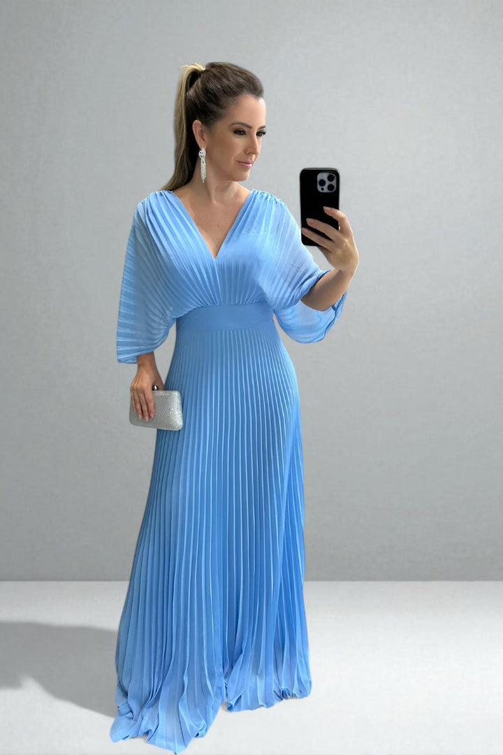 AMARA™|PLEATED MAXI DRESS