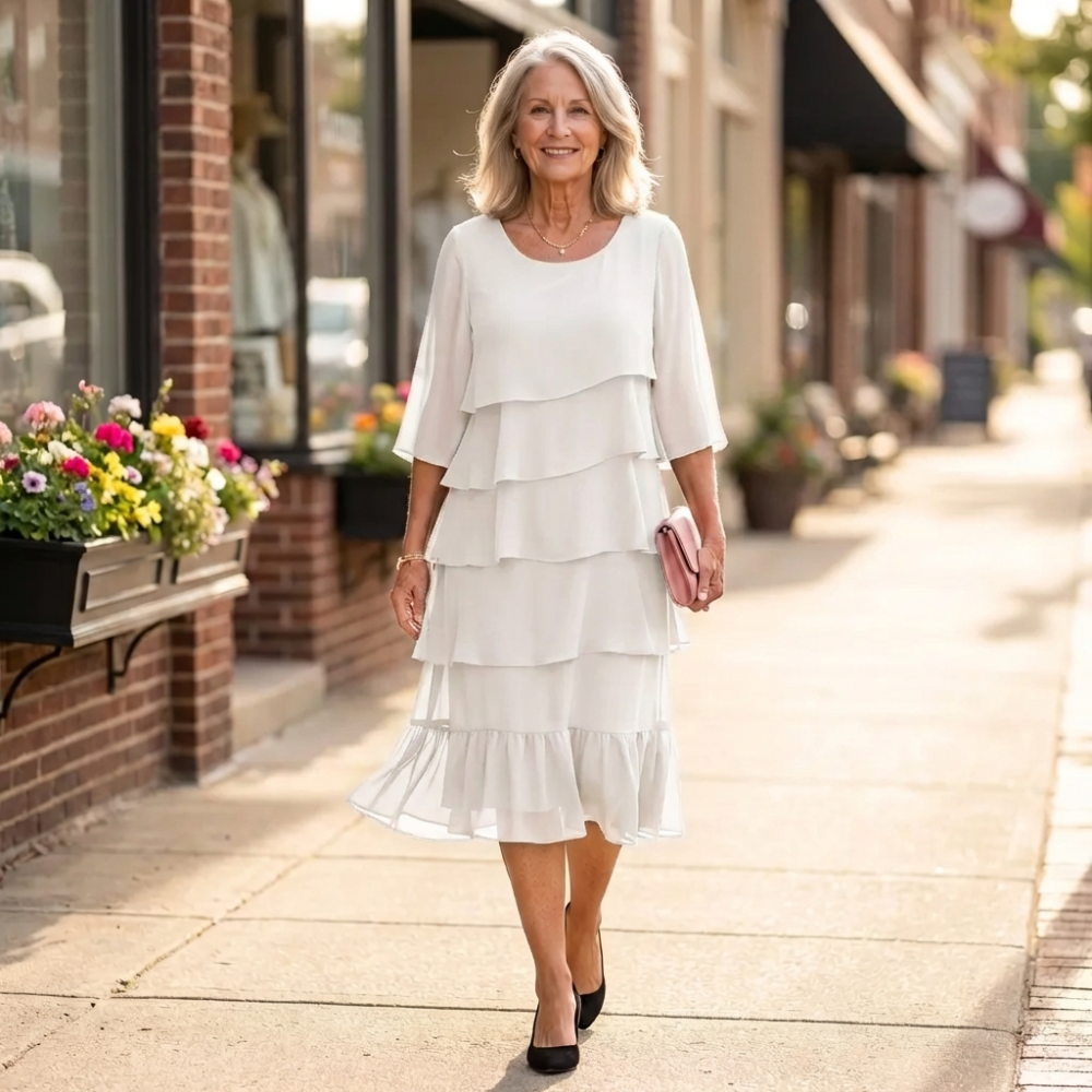 HEIDE™|RUFFLE ELEGANCE DRESS