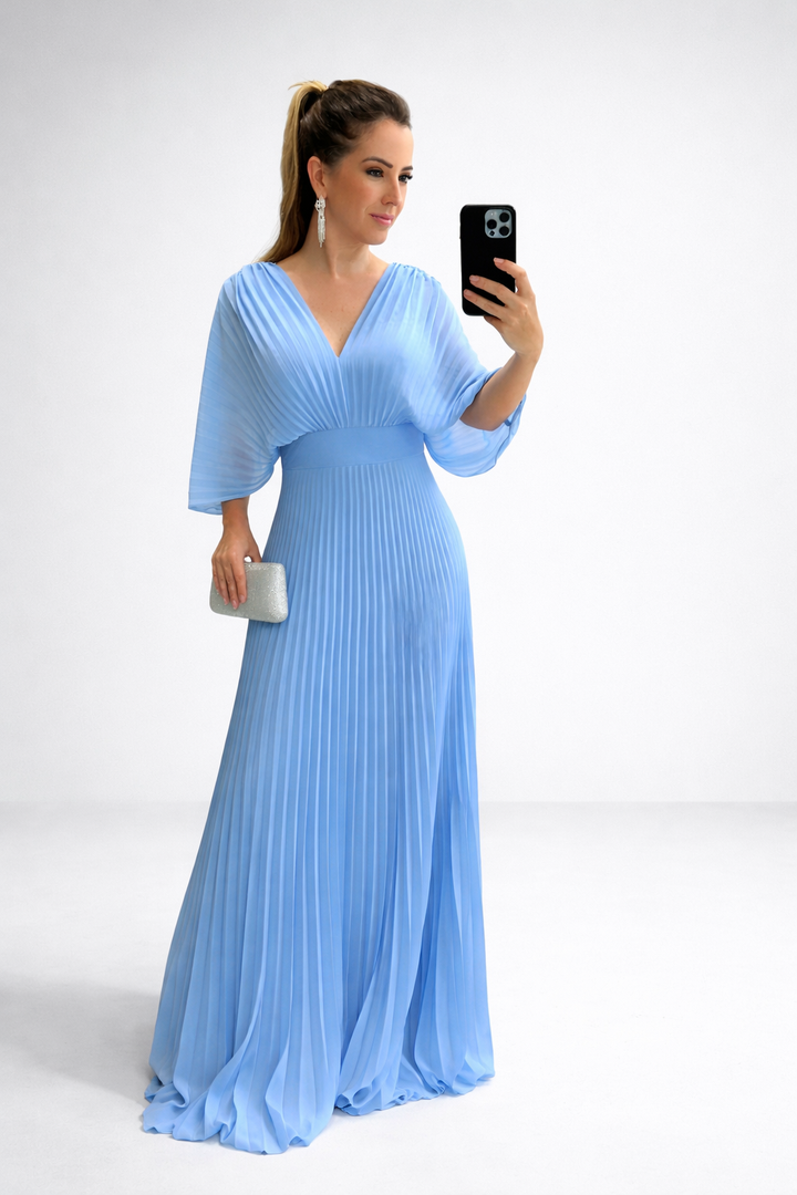 AMARA™|PLEATED MAXI DRESS