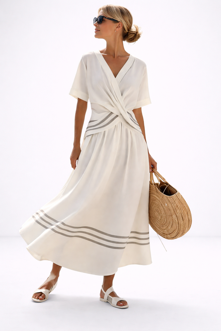 ARIA™|STRIPED MAXI DRESS
