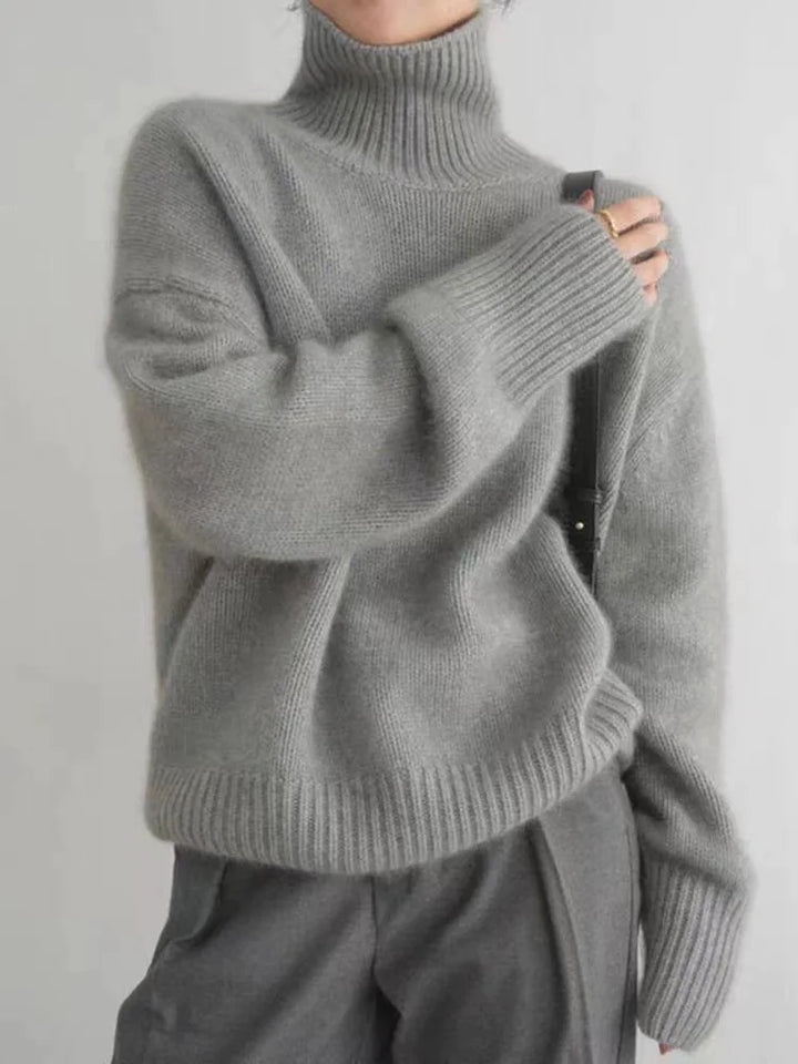 ISOLDE™|HIGH COLLAR SWEATER