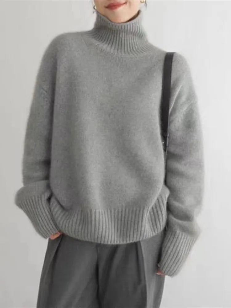 ISOLDE™|HIGH COLLAR SWEATER