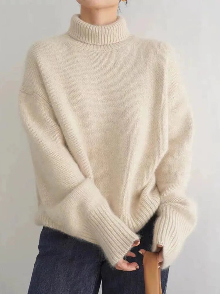 ISOLDE™|HIGH COLLAR SWEATER