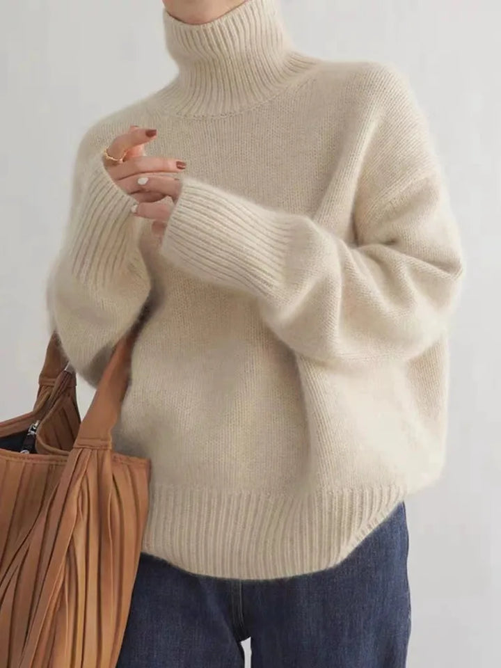 ISOLDE™|HIGH COLLAR SWEATER