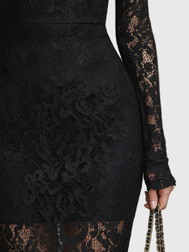 MONICA™|ELEGANT LACE FISHTAIL MAXI DRESS
