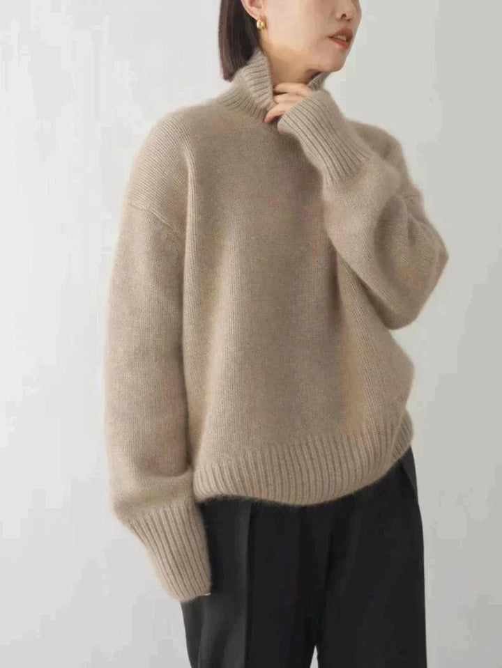 ISOLDE™|HIGH COLLAR SWEATER