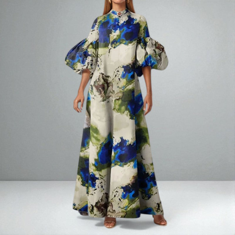 VALERIA™|WATERCOLOR MAXI DRESS