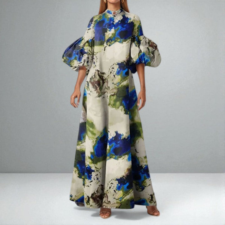 VALERIA™|WATERCOLOR MAXI DRESS