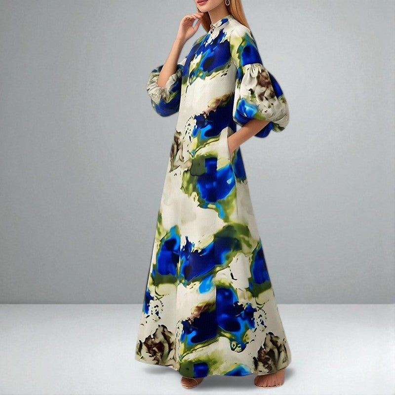 VALERIA™|WATERCOLOR MAXI DRESS