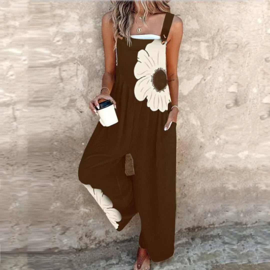 NORA™|FLORAL PRINTED DUNGAREES