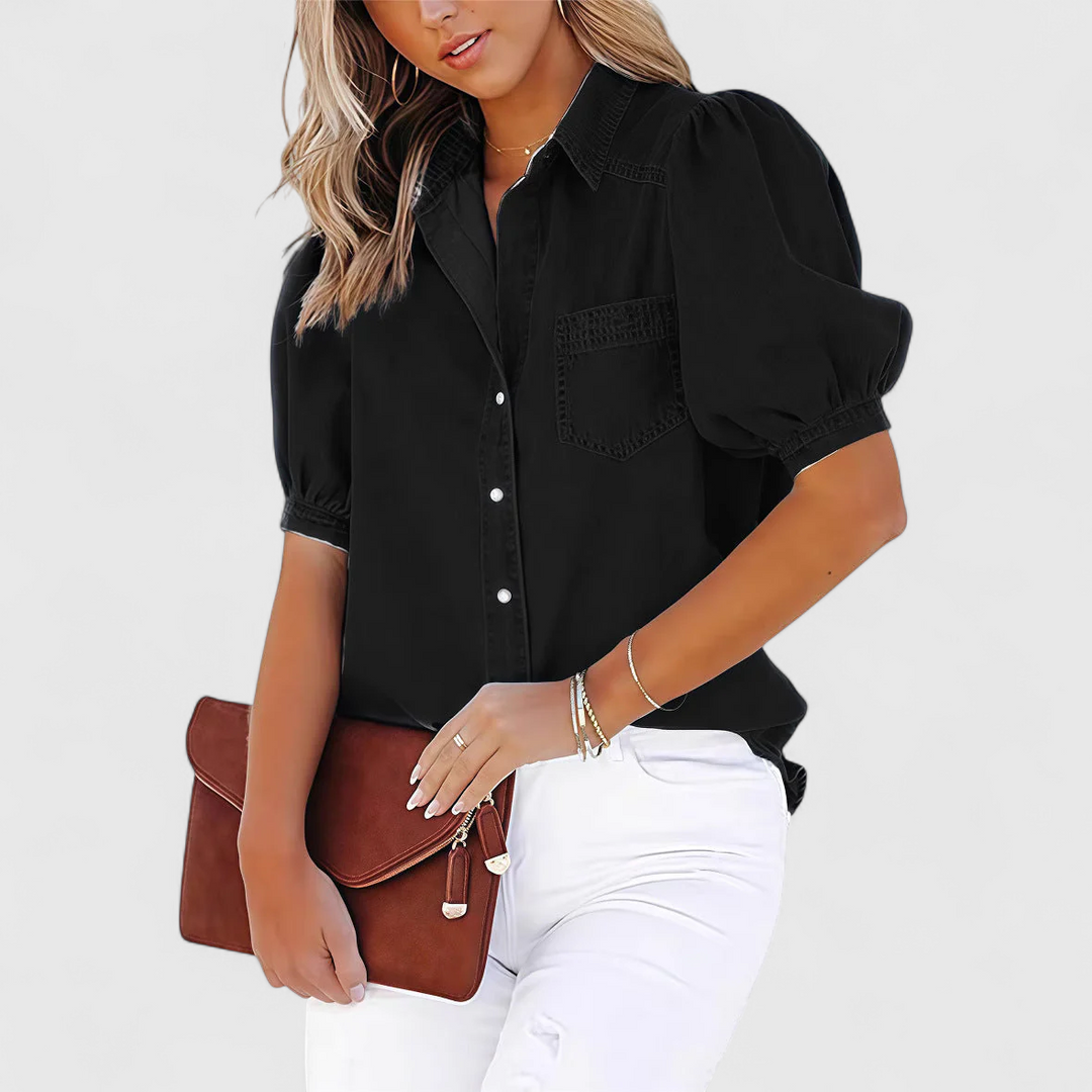 REGINA™ | RELAXING BLOUSE WITH PUFF SLEEVES