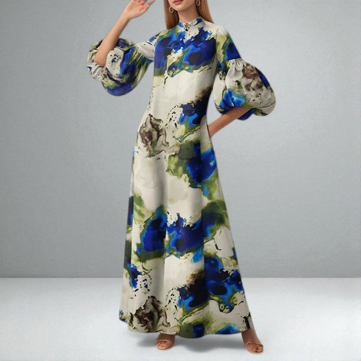 VALERIA™|WATERCOLOR MAXI DRESS