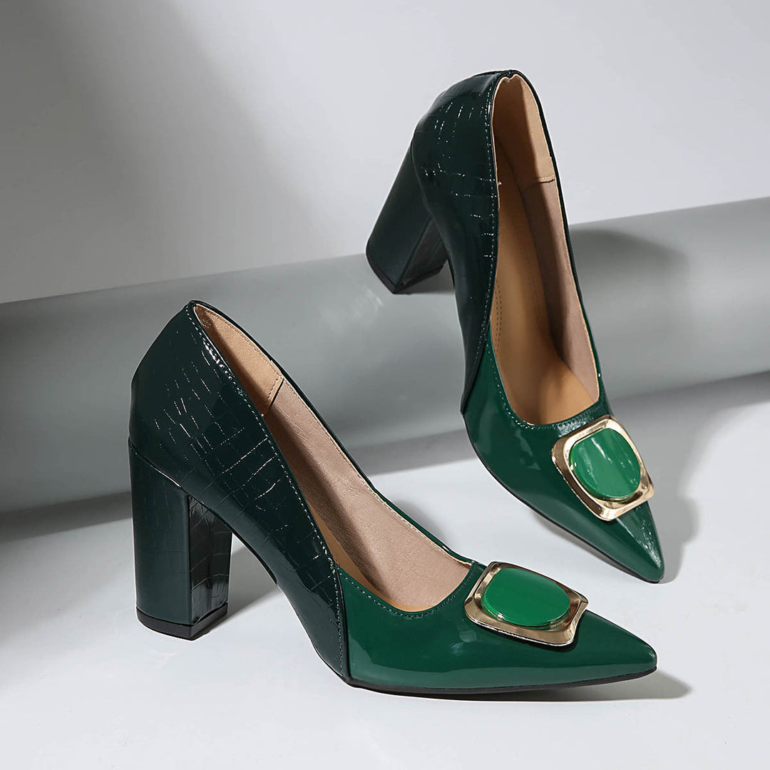 VIENNA™|CROC EMBOSSED PUMPS