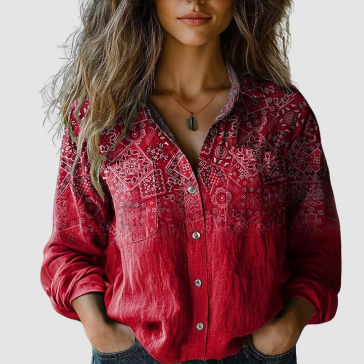 MORENA™ | VINTAGE PRINTED BLOUSE