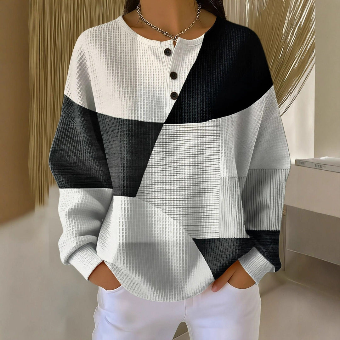 VERONICA™ | COZY HENLEY SWEATSHIRT