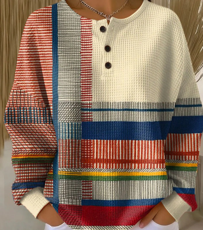 VERONICA™ | COZY HENLEY SWEATSHIRT