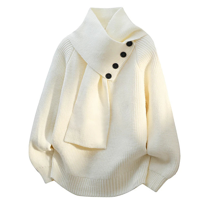 STELLA™ | SCARF NECK SWEATER
