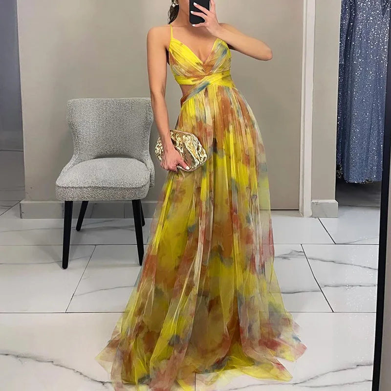 GISELLE™ | ENCHANTING MAXI DRESS WITH FLORAL PRINT