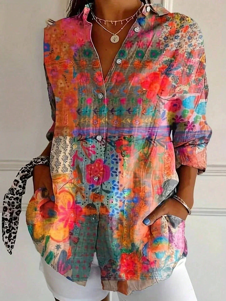 SADIE™ | COLORFUL PATTERN BLOUSE