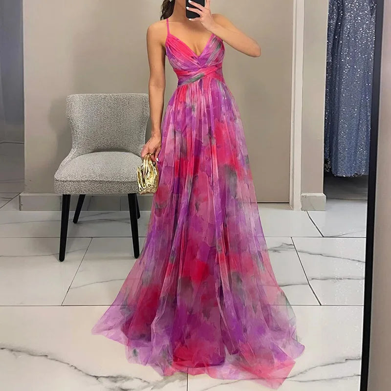 GISELLE™ | ENCHANTING MAXI DRESS WITH FLORAL PRINT