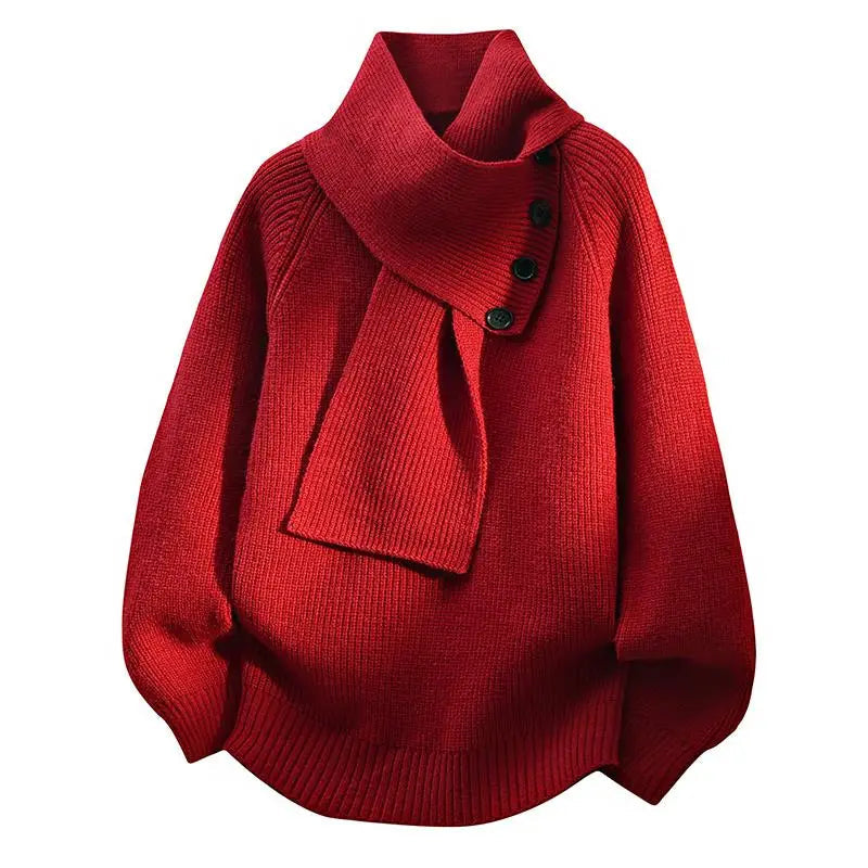STELLA™ | SCARF NECK SWEATER
