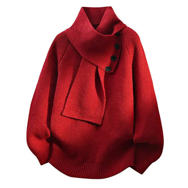 STELLA™ | SCARF NECK SWEATER