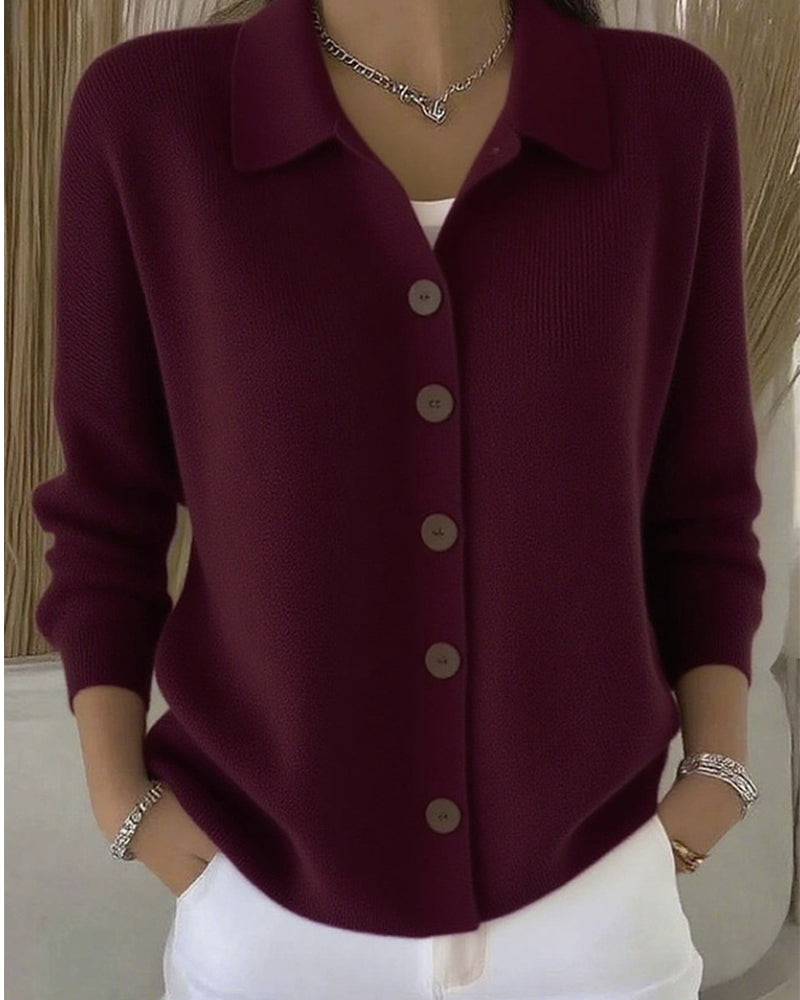 BONNIE™|CLASSIC CASUAL BUTTON CARDIGAN