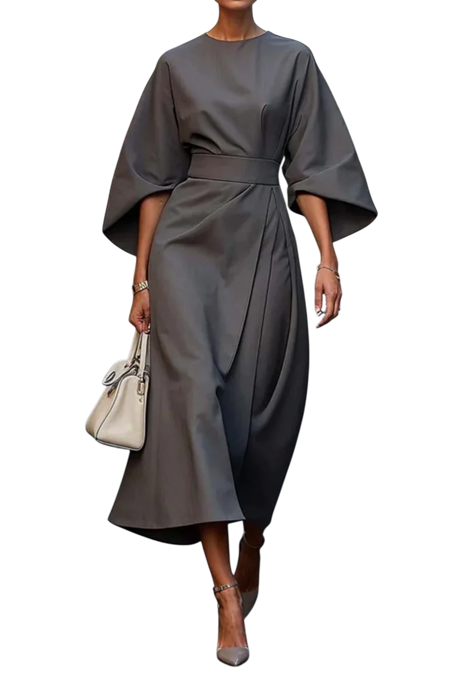 LOUISE™|LANTERN SLEEVE DRESS