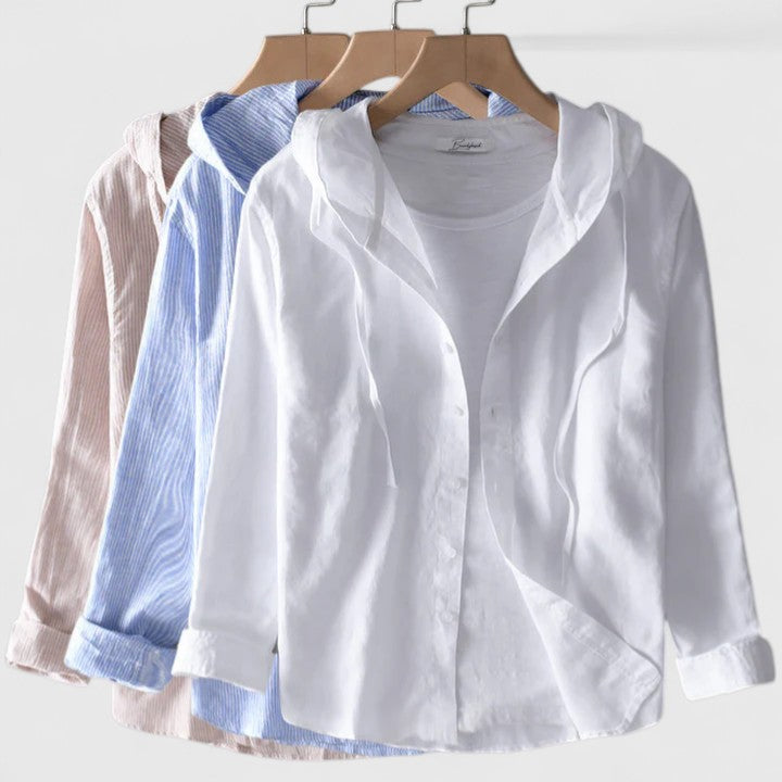 DEMI™ | ELEGANT HOODED BLOUSE