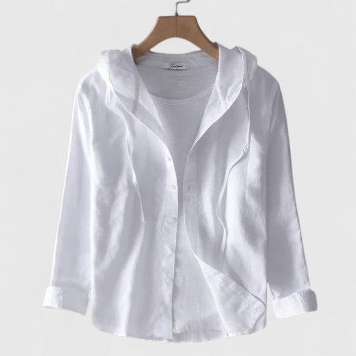 DEMI™ | ELEGANT HOODED BLOUSE