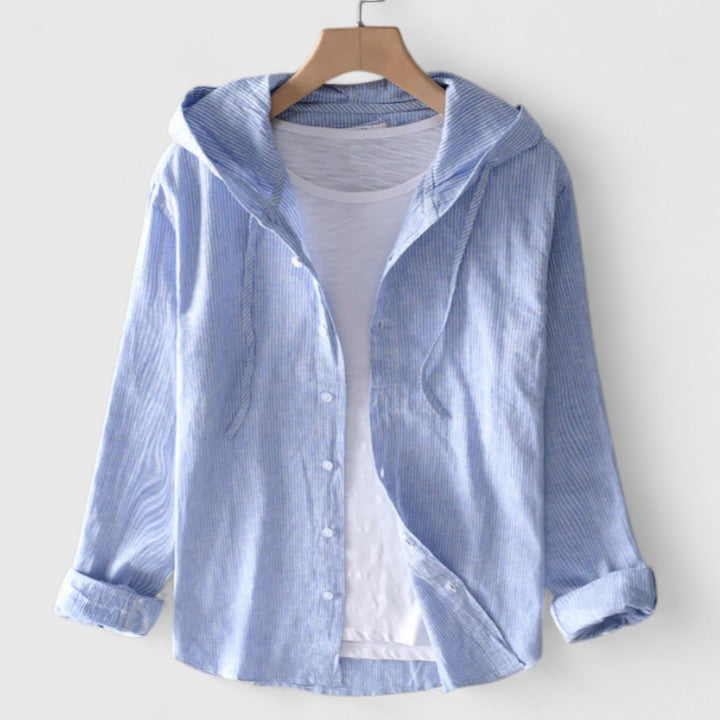 DEMI™ | ELEGANT HOODED BLOUSE