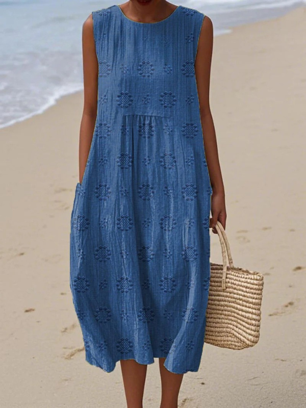 ROSE™|EMBROIDERED MIDI DRESS
