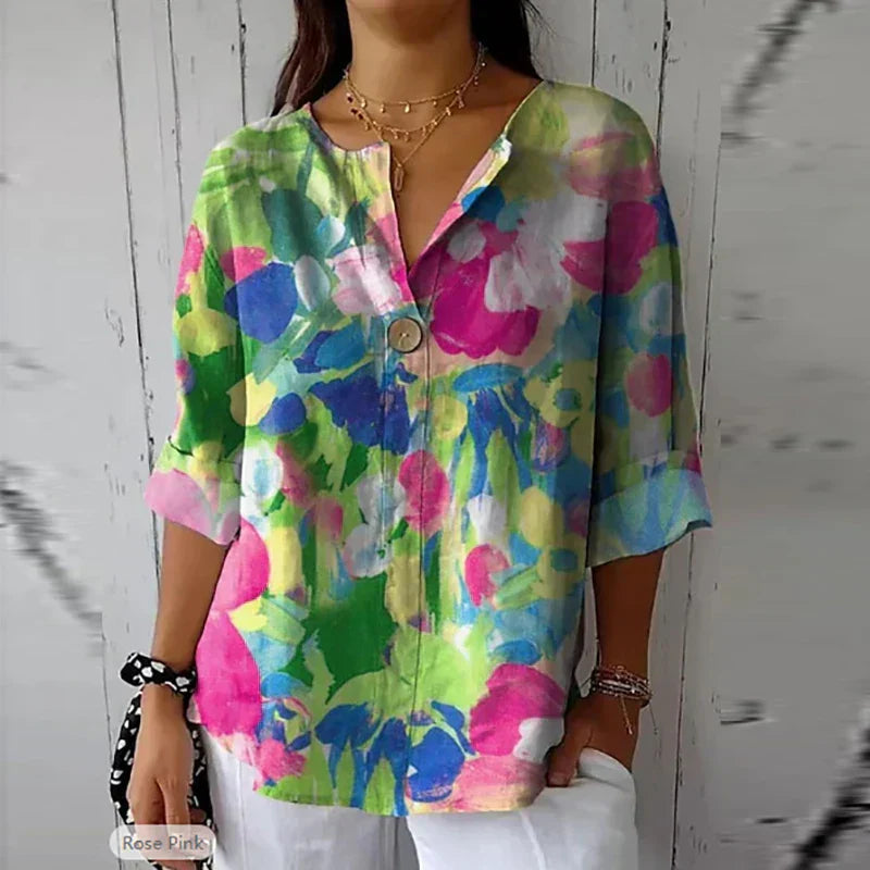 WILLOW™|COTTON FLORAL BLOUSE