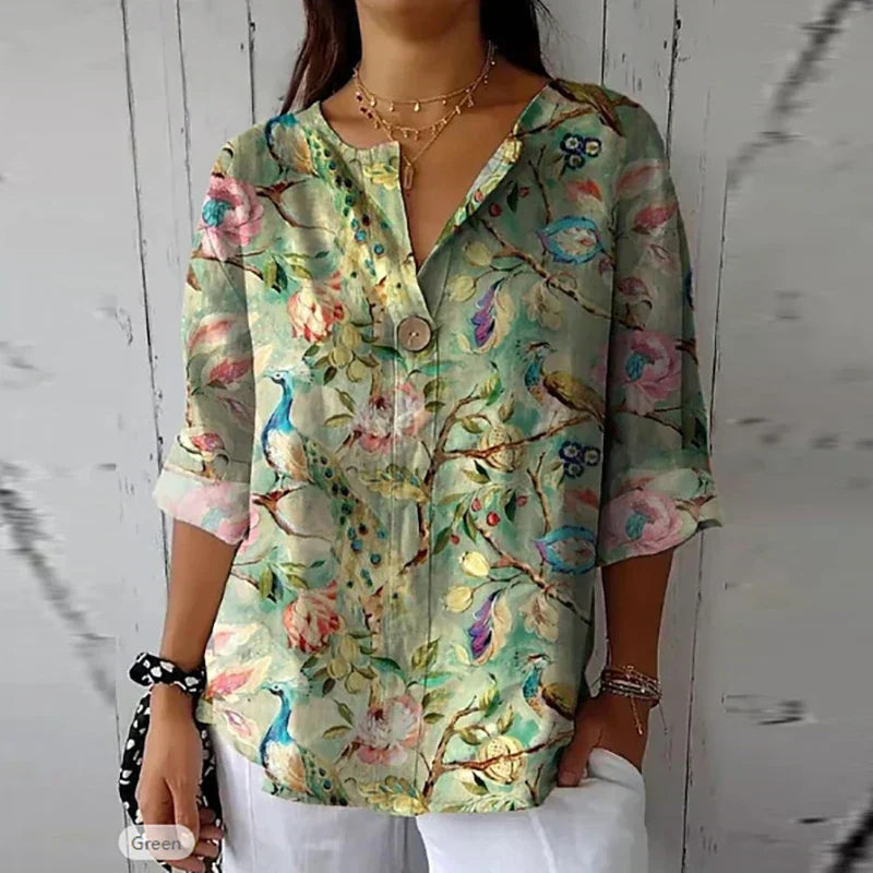 WILLOW™|COTTON FLORAL BLOUSE