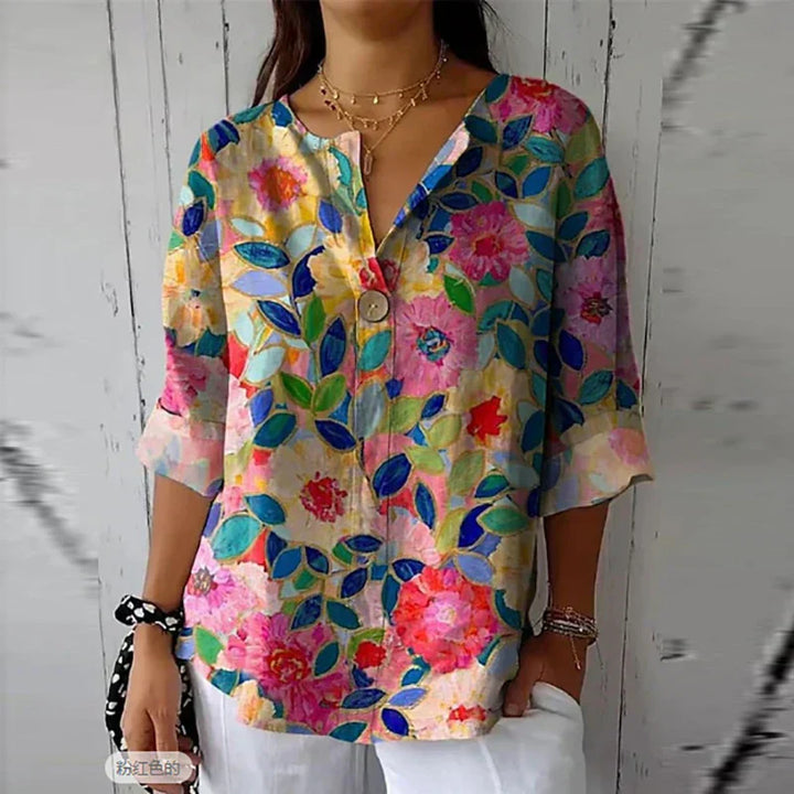 WILLOW™|COTTON FLORAL BLOUSE