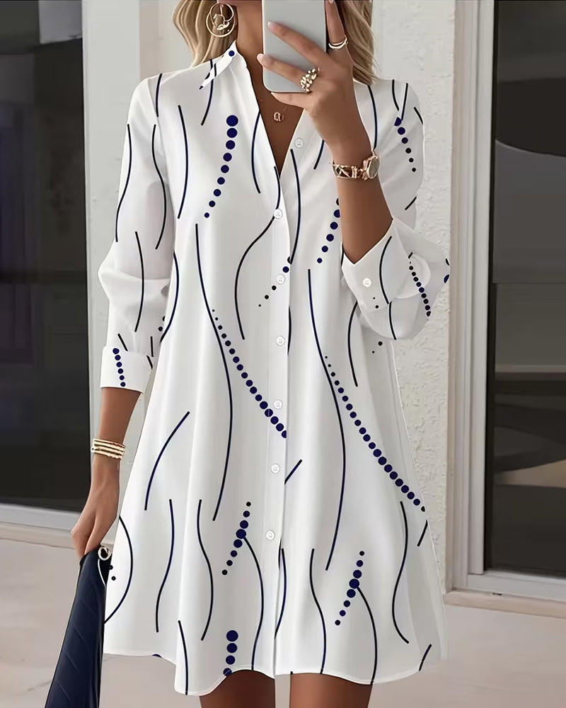 REINA™|WAVY PRINT SHIRT