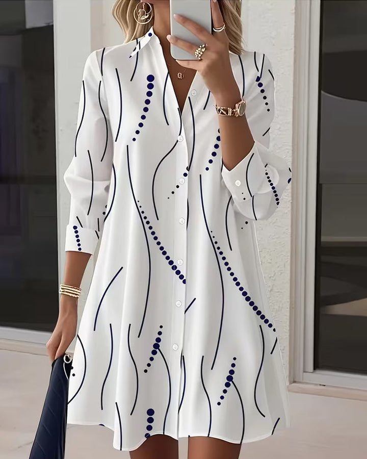 REINA™|WAVY PRINT SHIRT