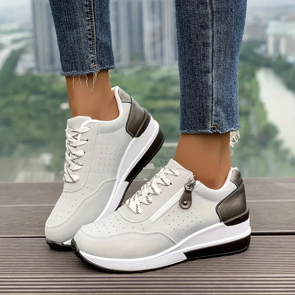 BELLA™|THICK SOLE SIDE ZIPPER SNEAKERS