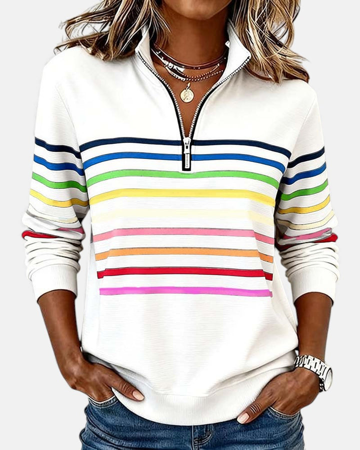 LUNARA™|COLOR ZIP SWEATSHIRT
