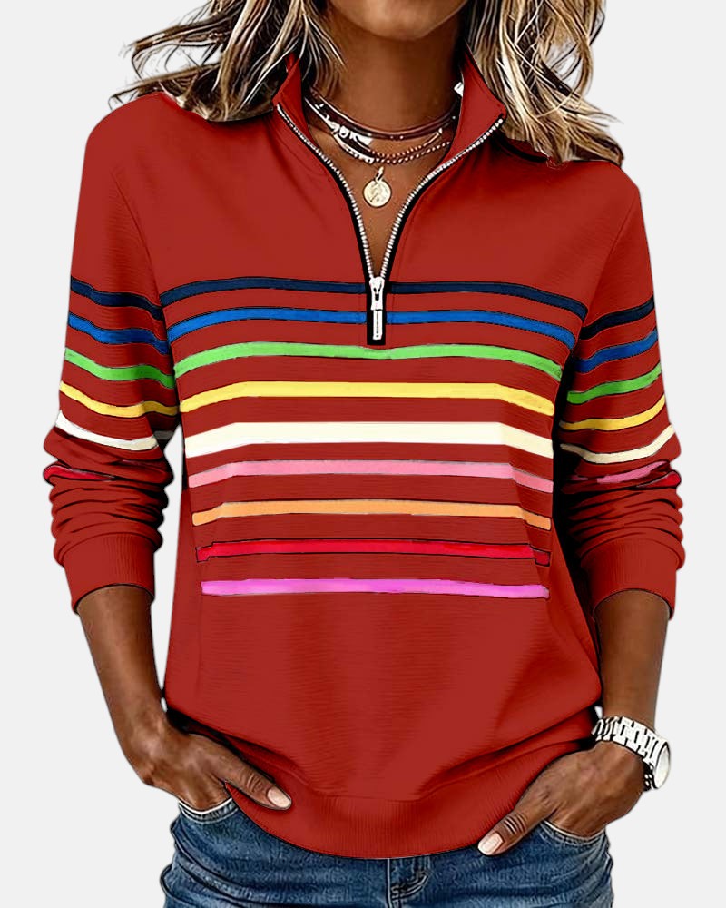 LUNARA™|COLOR ZIP SWEATSHIRT