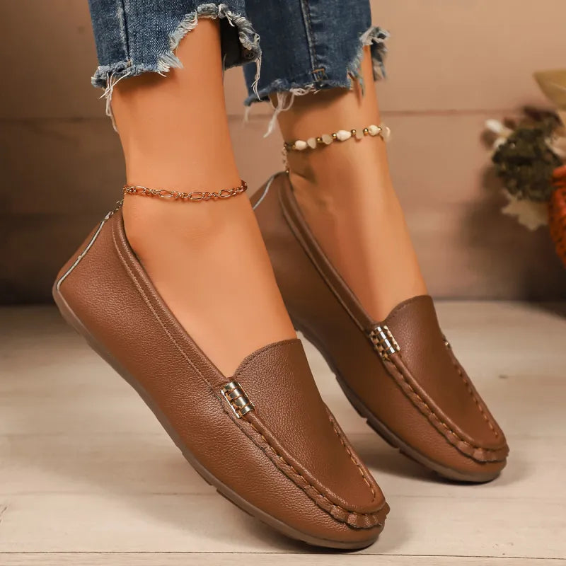 JULIETTE™|CHAIN FLAT MOCCASINS