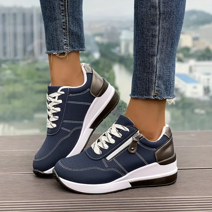 BELLA™|THICK SOLE SIDE ZIPPER SNEAKERS