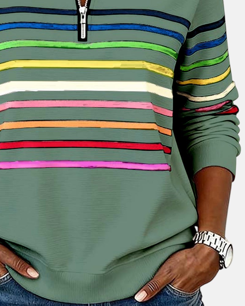 LUNARA™|COLOR ZIP SWEATSHIRT