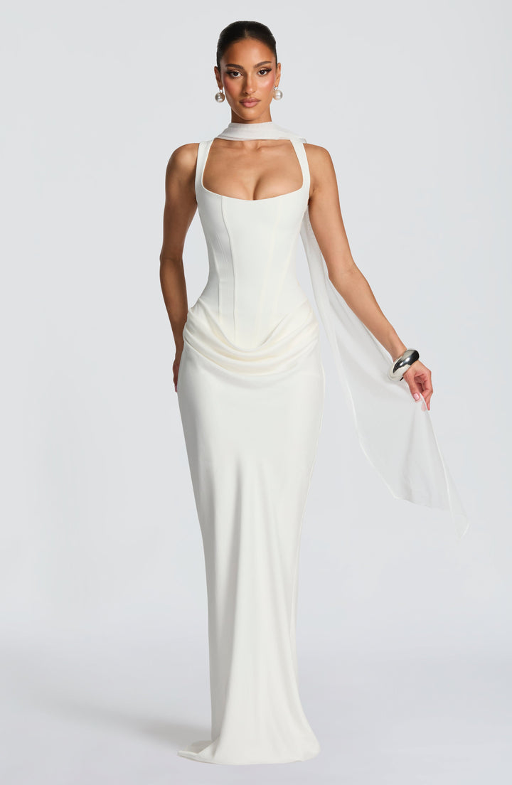 CELESTE™|SQUARE NECK MAXI DRESS