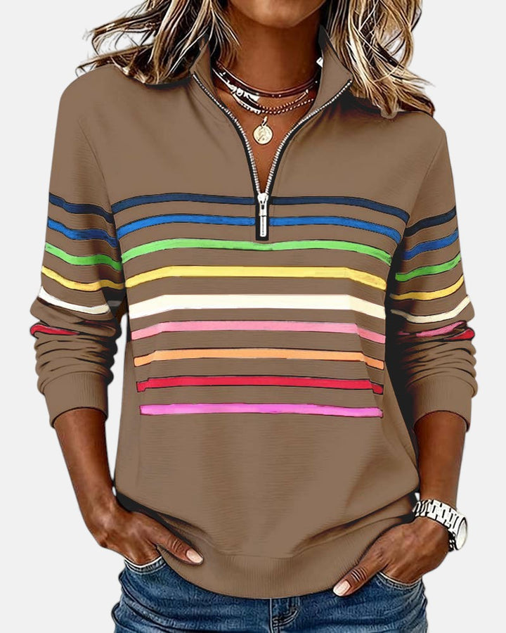LUNARA™|COLOR ZIP SWEATSHIRT